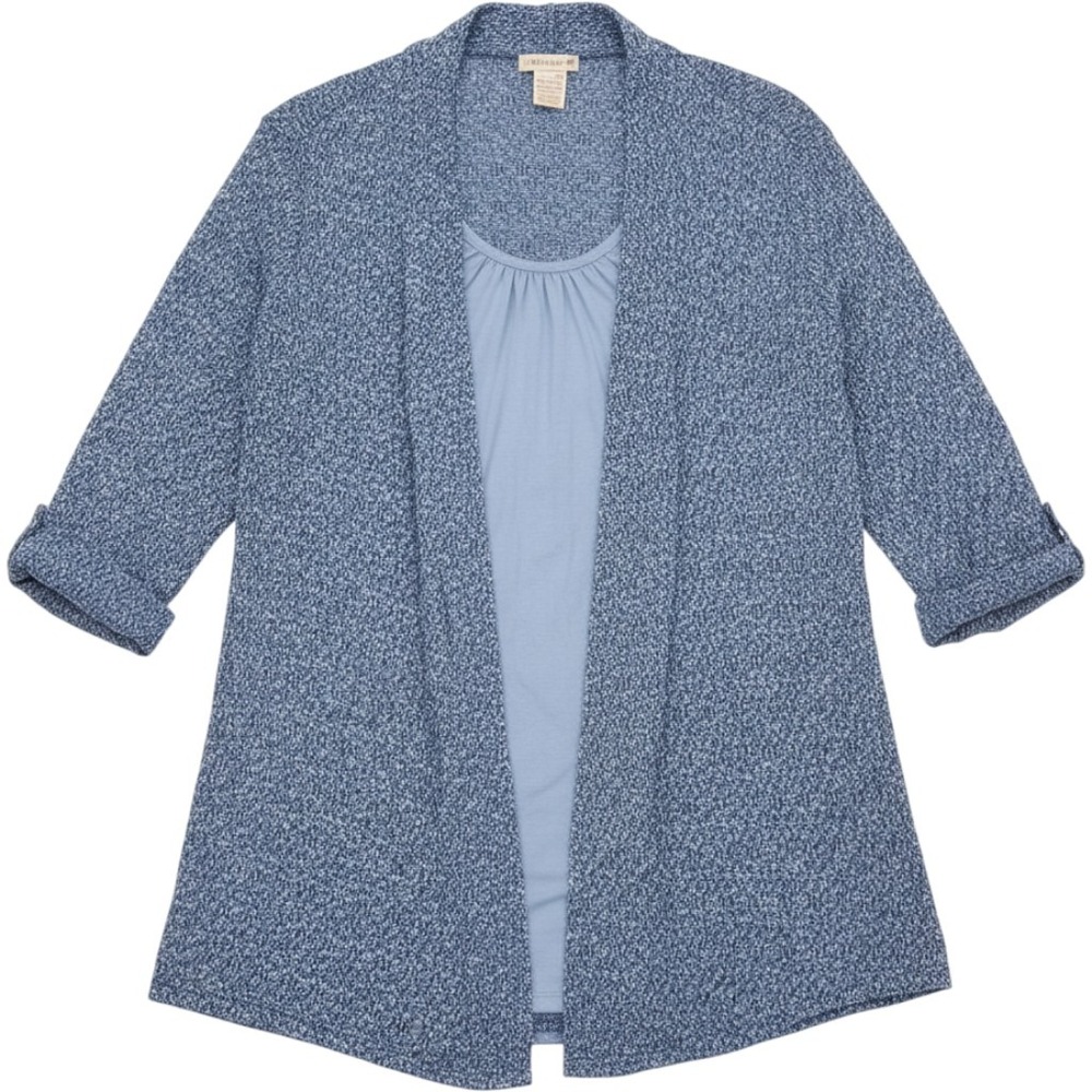 Faded Glory Cardigan Top Women 3X Blue Good Layered Knit FGW17065